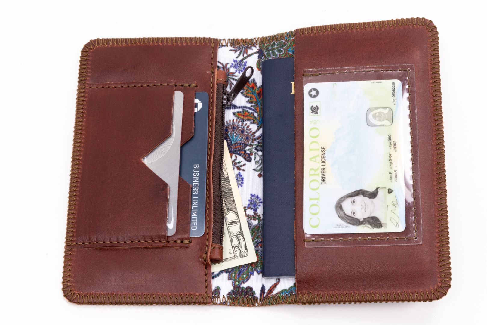 Cognac Travel Wallet